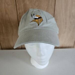 Minnesota Vikings NFL Team Logo Adjustable Hat In Tan OSFA